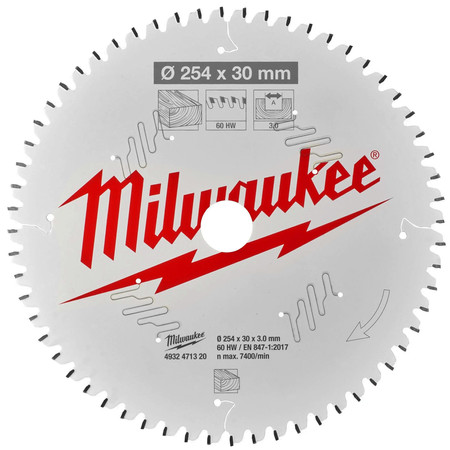 Tarcza pilarska 254mm 60Z Milwaukee 4932471320