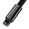 Kabel USB do Lightning Baseus Tungsten Gold, 2.4A, 2m (czarny)