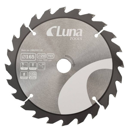 Piła tarczowa standard TCT 165x2mm Luna 286200118