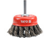 Szczotka czołowa z trzpieniem i drutem spiralnym 75mm Yato YT4752