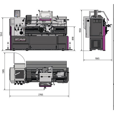Tokarka Optiturn TH 4615V Optimum 3462125