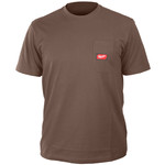 Koszulka brązowa XXL z kieszonką z krótkim rękawem Milwaukee 4932493032