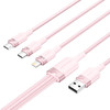 Kabel USB 2.0 A do 3w1 3A Vention CTPPG 1.5M (różowy)
