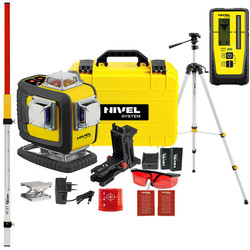 Laser krzyżowy (czerwony) bluetooch Nivel System CL4D-R + zestaw