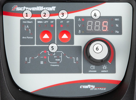 Spawarka Inwerterowa TIG CRAFT-TIG 201 DC P Pulse Schweisskraft 1074201