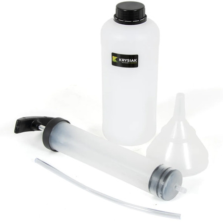 Strzykawka do oleju 0,3L z butelką 1L i lejkiem Krysiak ODSYS1L