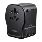 Uniwersalny adapter podróżny / ładowarka sieciowa Ugreen S550, 65W, 2x USB-C, 1x USB-A