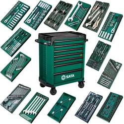 Wózek narzędziowy 7 szuflad pro + 299 narzędzi zestaw Sata ST09928G