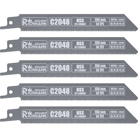 Brzeszczot do piły szablastej do metalu 5szt 150mm 14TPI Richmann C2048