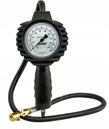 Pistolet pneumatyczny do pompowania kół z manometrem Verke V81266