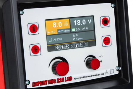 PÓŁAUTOMAT SPAWARKA EXPERT MIG 215 LCD IDEAL