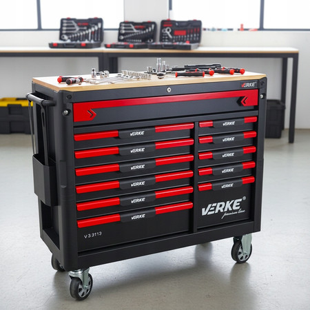 Szafka narzędziowa z wyposażeniem 283el 12 szuflad Verke V33113