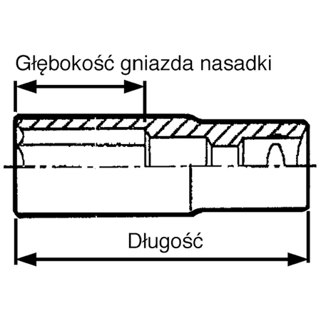 NASADKA UDAROWA DŁUGA 1/2'' 15mm TENG TOOLS 101781102