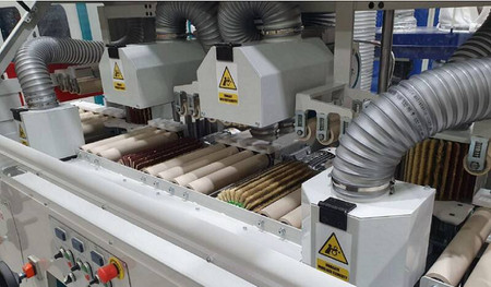 Szczotkarka, postarzarka czterostronna do drewna, metalu OPTIMAT FOUR 6 głowic