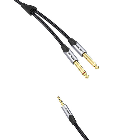 Kabel audio mini jack 3.5mm do 2x jack 6.35mm męski Vention BARHK 8m