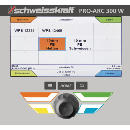 Spawarka inwertorowa Schweisskraft PRO-ARC 300 W (wózek Profi, panel sterowania poniżej) 1086530