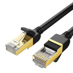 Okrągły kabel sieciowy UGREEN NW107 Ethernet RJ45, Cat.7, STP, 5m (czarny)