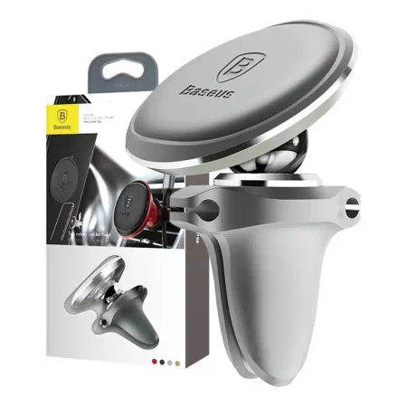 Magnetyczny uchwyt samochodowy do kratki Baseus Magnetic Air Vent (srebrny)