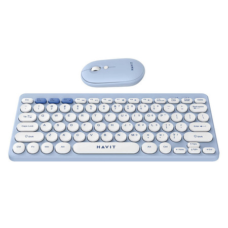 Bezprzewodowy zestaw gamingowy 2w1 Havit KB279GCM klawiatura + mysz (niebieski) (QWERTY)