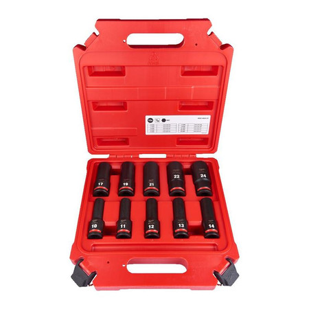 Nasadki Udarowe Długie 1/2'' 10szt Milwaukee 4932480457