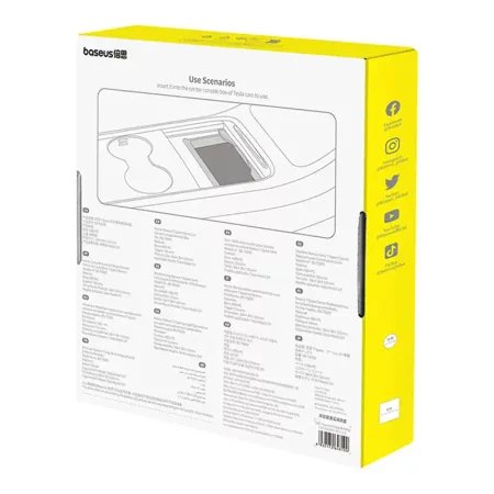 Pojemnik samochodowy Tesla Baseus (szary)