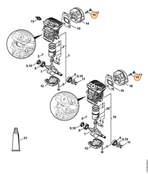 STIHL Śruba z łbrm cylindrycznym IS-D 5x18 PIŁY SPALINOWEJ MS tłumika 9075-478-4085