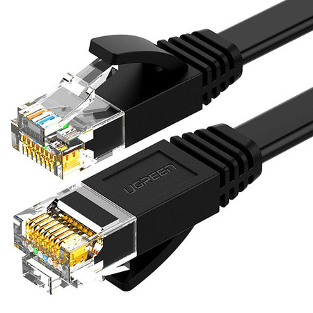 Płaski kabel sieciowy UGREEN NW102 Ethernet RJ45, Cat.6, UTP, 3m (czarny)