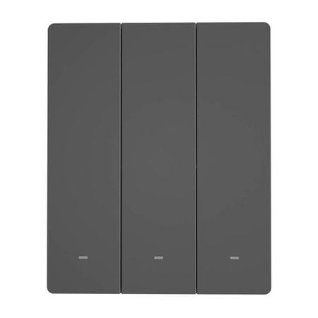 Inteligentny przełącznik ścienny WiFi SONOFF M5-3C-80 (3-kanałowy, do ramki, grafitowy)