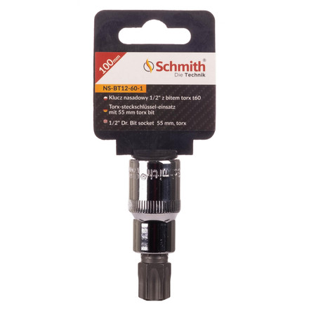 Nasadka 1/2" z bitem torx T60 Schmith NS-BT12-60-1