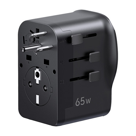 Uniwersalny adapter podróżny / ładowarka sieciowa Ugreen S550, 65W, 2x USB-C, 1x USB-A