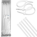 Opaski zaciskowe nylonowe Nelson białe 4x150mm 100szt Nomi