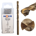 Wiertło do metalu kobaltowe 5mm 10 szt. hrc co Nomi do stali tworzyw aluminium