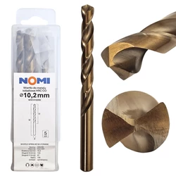 Wiertło do metalu kobaltowe 10,2mm hrc co Nomi do stali tworzyw aluminium 