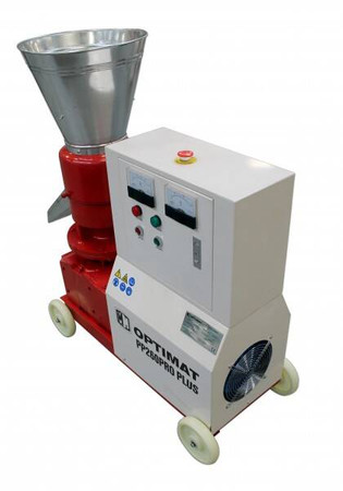 Przemysłowa Peleciarka Granulator Paszy Peletu Optimat PP260PRO PLUS z Obudową 250kg/h - Ø229 mm, peleciarki