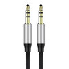 Kabel audio mini jack 3,5mm AUX Baseus Yiven 1m (czarno-srebrny)