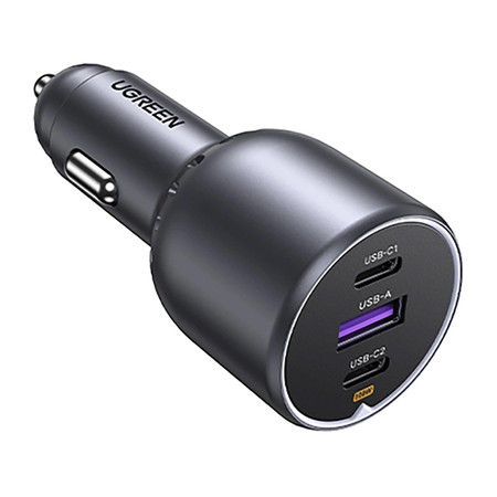 Ładowarka samochodowa UGREEN EC705, USB + 2x USB-C, 130W + kabel 1m 5A
