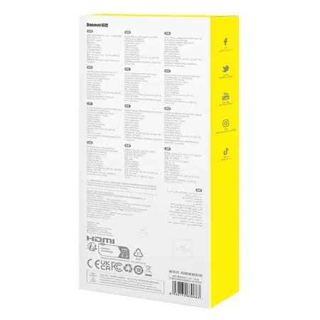 Hub 6w1 Baseus UltraJoy  USB-C do HDMI4K@30Hz+3xUSB 3.0+PD+RJ45 (szary)