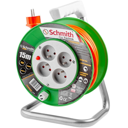 Przedłużacz Bębnowy 3x1,5mm 30m Schmith SPSL-2-30