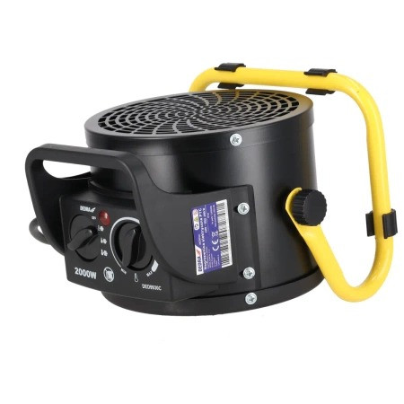 Nagrzewnica elektryczna PTC 2,0kW, Okrągła, Czarna Dedra DED9930C