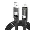 Kabel USB 4w1 Blitzwolf BW-HDC7 USB+C+Lightning 240W 1,2m (czarny)