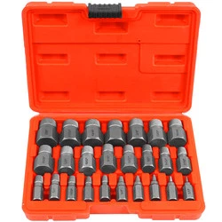 Wykrętak do urwanych śrub HEX 25szt Verke V86487