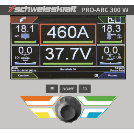 Spawarka inwertorowa Schweisskraft PRO-ARC 300 W (wózek Profi, panel sterowania poniżej) 1086530