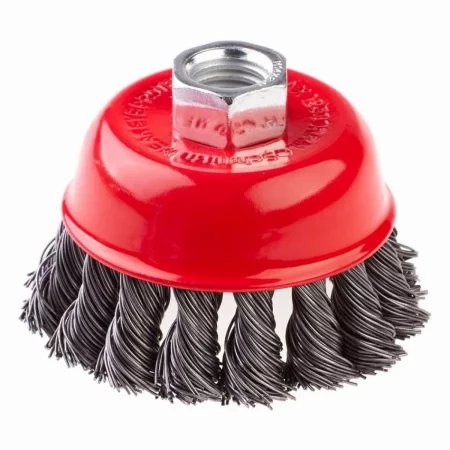 Szczotka doczołowa stalowa, skręcana M14 120mm Schmith SSZD-14