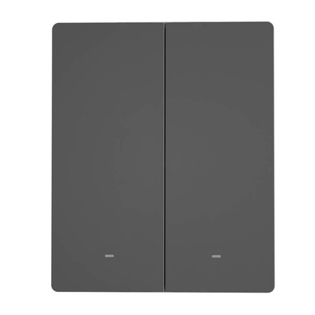 Inteligentny przełącznik ścienny WiFi SONOFF M5-2C-80 (2-kanałowy, do ramki, grafitowy)