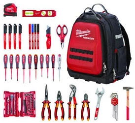 MILWAUKEE PLECAK Z NARZĘDZIAMI DLA ELEKTRYKÓW 76PC493298407