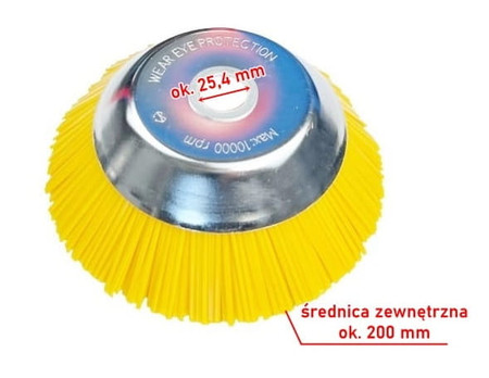 Szczotka nylonowa do kosy 200mm Nord CZKOS-0365