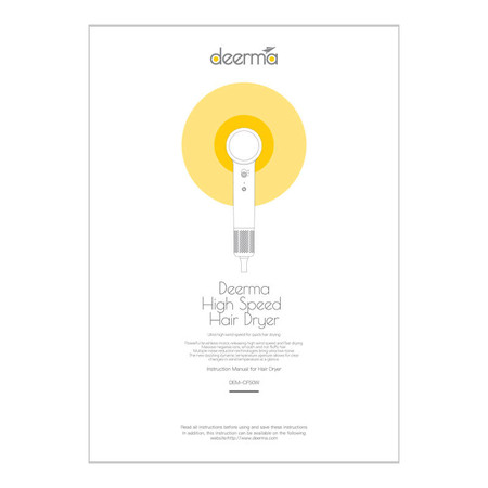 Suszarka do włosów Deerma DEM-CF50W (różowy)