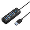 Adapter Hub USB do 4x USB 3.0 Orico, 5 Gbps, 0.15m (czarny)