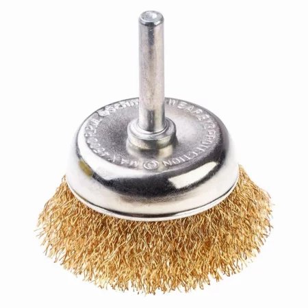 Szczotka doczołowa mosiężna z trzpieniem 100mm Schmith SSZD-04