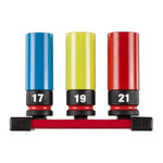 Zestaw nasadek do kół 1/2" 3szt Milwaukee 4932493370